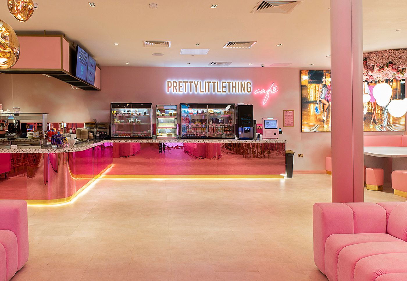 PrettyLittleThing headquarters café, Manchester