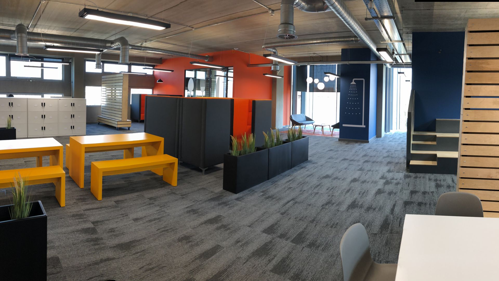 Breakout area designed by Standing Space for Digital Bridge, Manchester